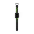 Kashdom Neon Green Logo Watch Band — Black Silicone Apple Watch Strap