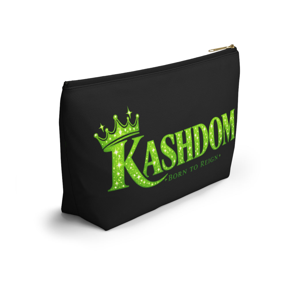 Kashdom Accessory Pouch — 'Born to Reign' Crowned Makeup & Travel Organizer