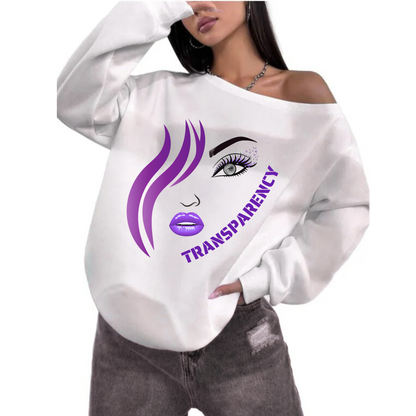 Transparency  Women's Off The Shoulder Sweatshirt