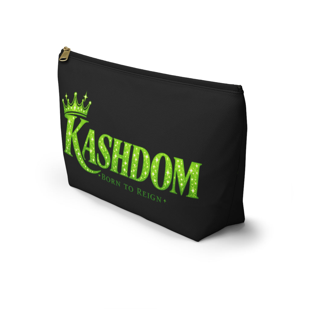 Kashdom Accessory Pouch — 'Born to Reign' Crowned Makeup & Travel Organizer