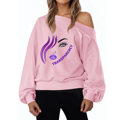 Transparency  Women's Off The Shoulder Sweatshirt