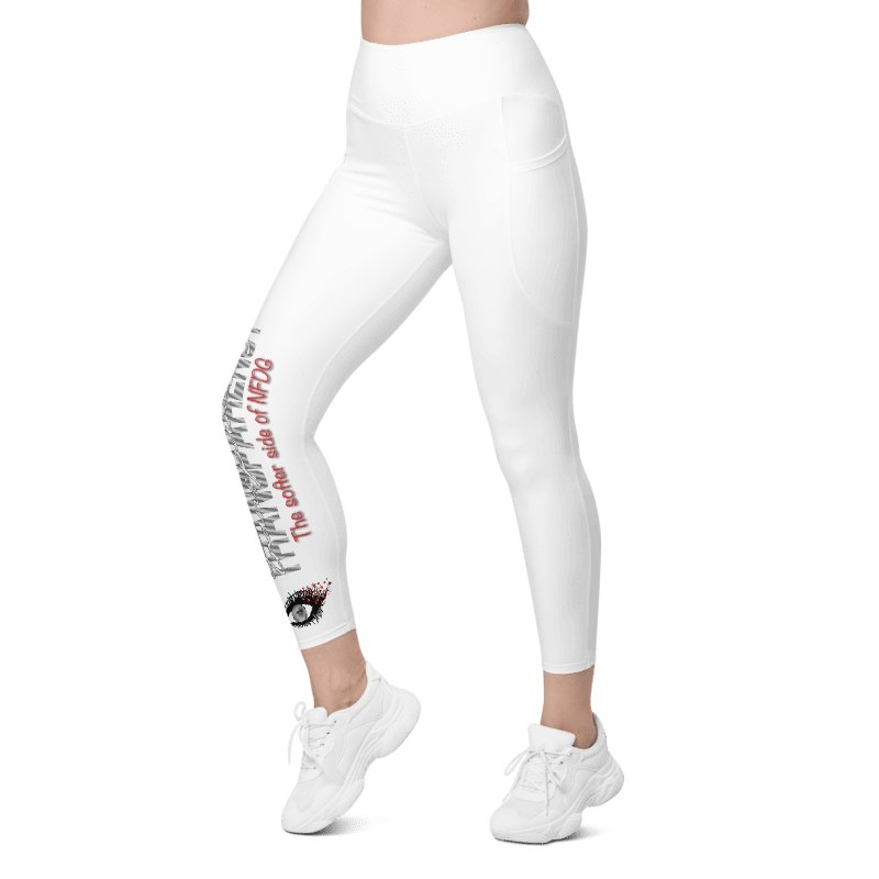 Red Stars Transparency Leggings with pockets