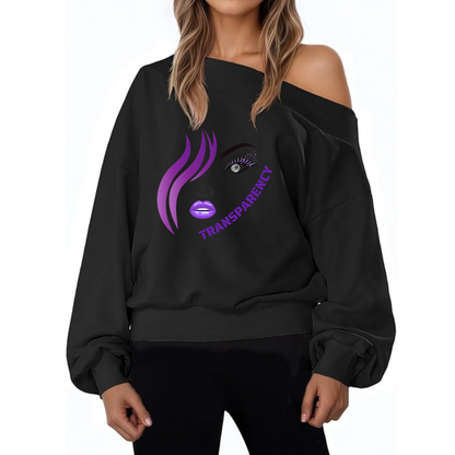 Transparency  Women's Off The Shoulder Sweatshirt