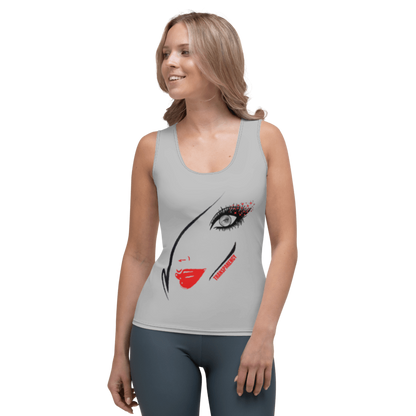 Red stars Transparency Tank Top