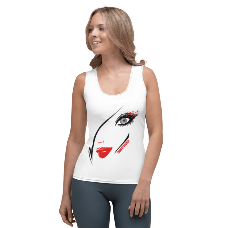 Red stars Transparency Tank Top