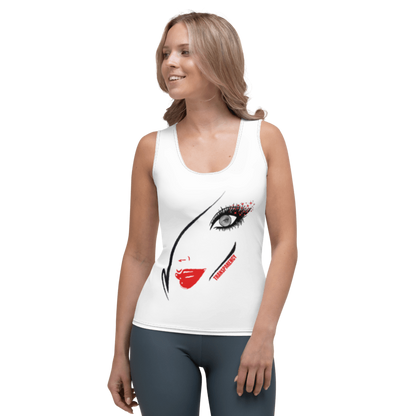 Red stars Transparency Tank Top