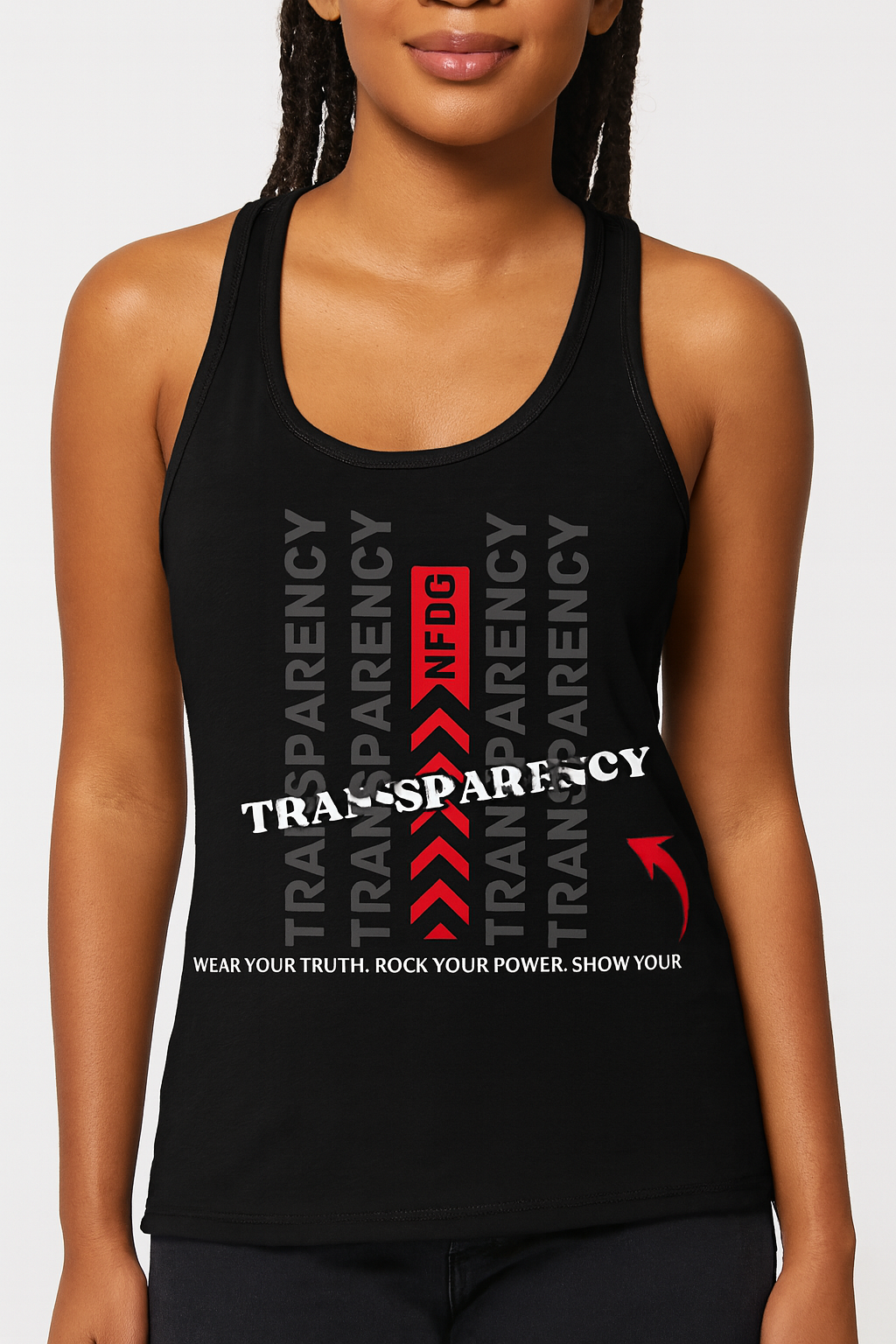 TRANSPARENCY Tank Top Shirt